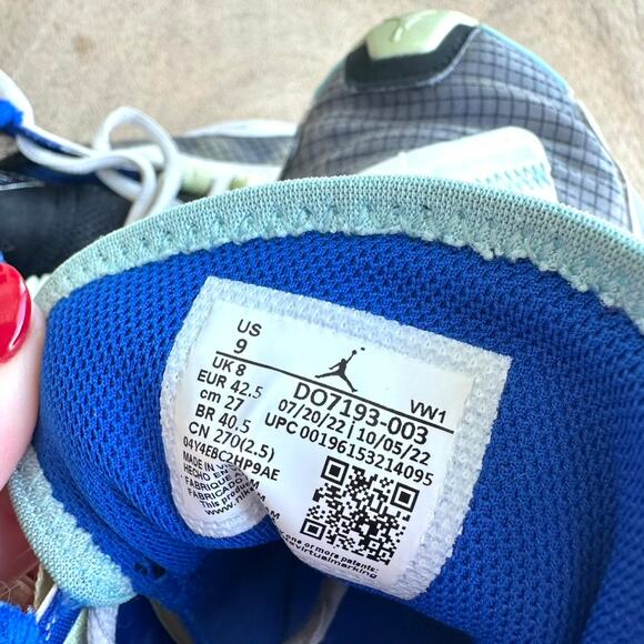 Men's Size 9 Air Jordans One Take White Copa Lime - Very Good Condition - Picture 7 of 9